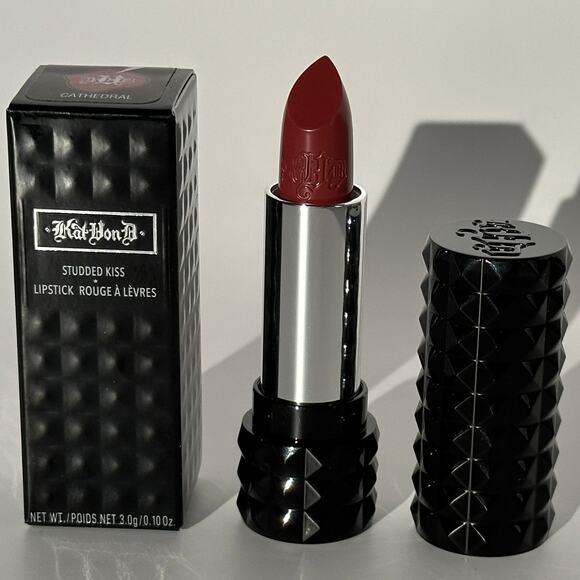 KVD Beauty Kat von D Studded Kiss Lipstick Cathedral Full Size 3.0g .10 oz BNIB - Picture 2 of 13
